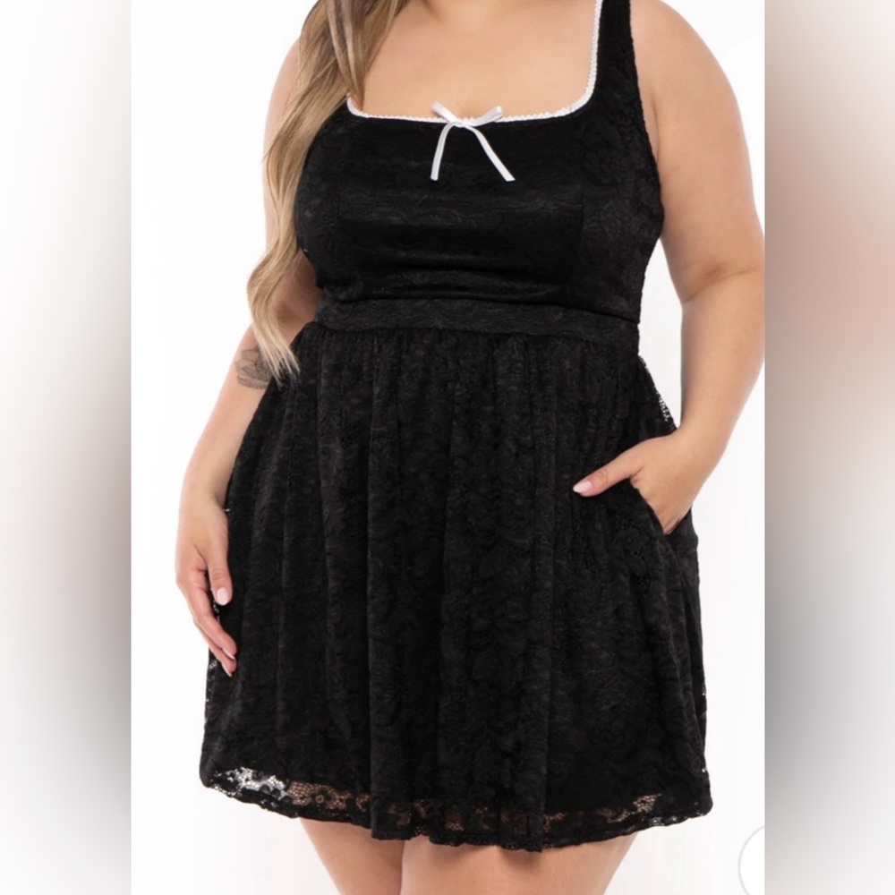 Black lace dress 2X NEW w/ tags